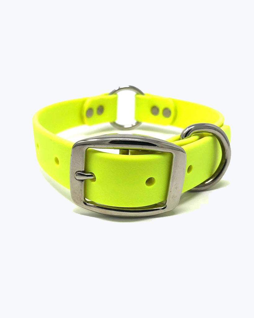 Yellow Dog Collar - Center Ring - Waterproof